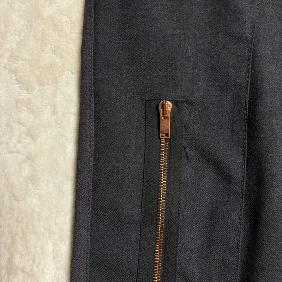 Proenza Schouler Womens Straight Leg Pants Sz 4 Pleated Charcoal Streetwear Wool - Picture 6 of 16